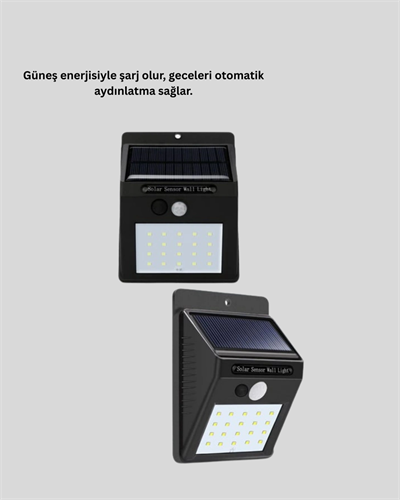 Hareket Algılamalı Solar LED Güvenlik Lambası Yeni Nesil