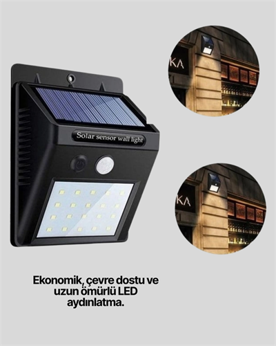 Hareket Algılamalı Solar LED Güvenlik Lambası Yeni Nesil
