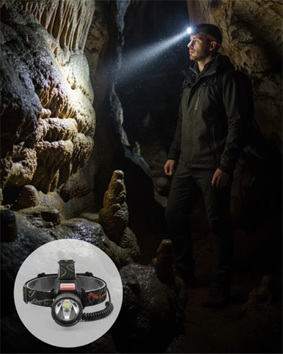 Hareket Sensörlü Şarj Edilebilir Kafa Lambası LCD Göstergeli