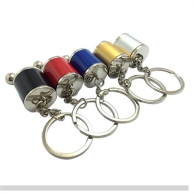 Hareketli Araba Vites Anahtarlık Altı Hız Manuel Vites Dişli Shifter Topuzu Metal Anahtarlık Bx40