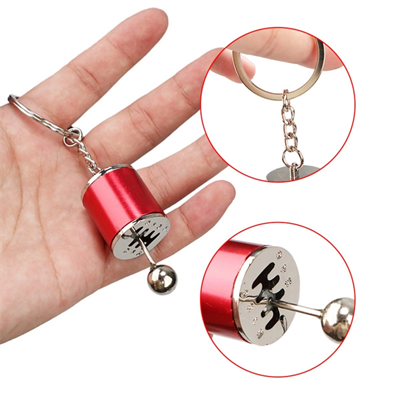 Hareketli Araba Vites Anahtarlık Altı Hız Manuel Vites Dişli Shifter Topuzu Metal Anahtarlık Bx40