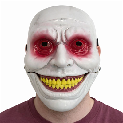Hareketli Çene Mekanizmalı Korku Maskesi Kırmızı