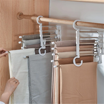 Hareketli Dolap İçi Pantolon Kravat Şal Askı Sistemi Düzenleyici Katmanlı Askılık Organizer Bx40
