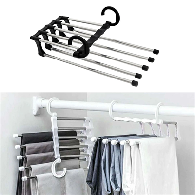 Hareketli Dolap İçi Pantolon Kravat Şal Askı Sistemi Düzenleyici Katmanlı Askılık Organizer Bx40