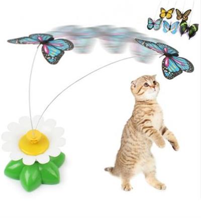 Hareketli Dönen Kelebek - Kedi Oyuncağı ( Pille Çalışır) (3936)