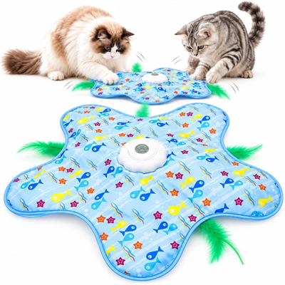 Hareketli İnteraktif Kedi Oyun Matı - USB Şarjlı - 3 Oyun Modu