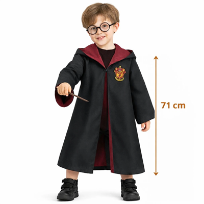 Harry Potter Çocuk Bebek Kostüm Seti – Asa Gözlük Pelerin 71 Cm (2-4 Yaş)