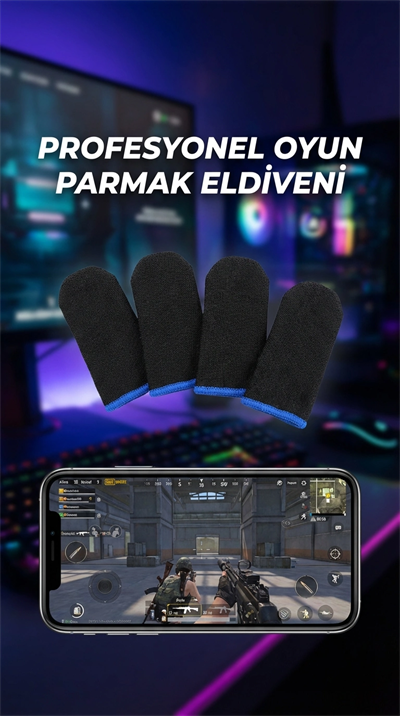Hassas Kontrol Sunan Oyuncu Parmaklık Eldiven Seti 4lü