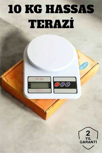 Hassas Terazi 10 kg Kapasiteli, Yüksek Hassasiyetli Dijital Mutfak Tartısı