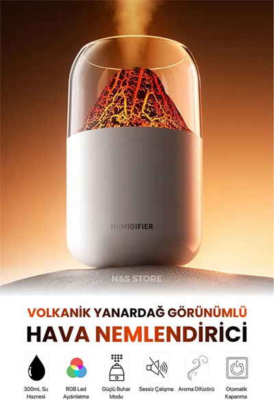 Hava Nemlendirici - Renk: Çok Renkli, Sıcak Soğuk Kullanımı: Soğuk, Özellik: Sulu