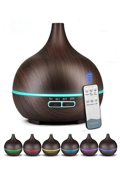 Hava Nemlendirici 7 Led Işıklı Aromatik Oda Kokusu 550 Ml Kahve Aroma Difüzörü Buhar Makinası