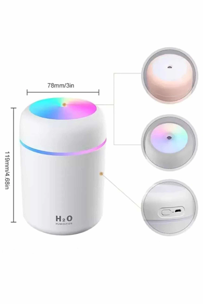 Hava Nemlendirici Buhar Makinesi Led Işıklı USB Dekoratif Nemlendirici Yeni Nesil