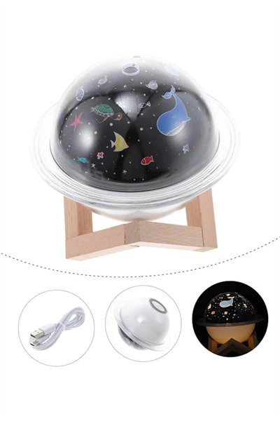 Hava Nemlendirici Led Işıklı Gece Lambası Yıldız Görünümlü Renk Değiştiren