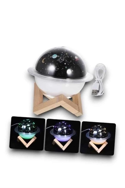Hava Nemlendirici Led Işıklı Gece Lambası Yıldız Görünümlü Renk Değiştiren