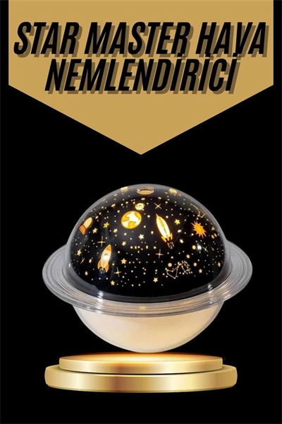 Hava Nemlendirici Renk Değiştiren Oda Kokusu Yıldızlı Projektör