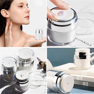 Hava Pompalı Doldurulabilir Vakumlu Krem,Fondoten Sıvı Kozmetik Ürün Şişesi (3936)