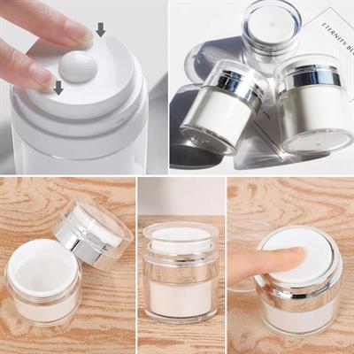 Hava Pompalı Doldurulabilir Vakumlu Krem,Fondoten Sıvı Kozmetik Ürün Şişesi (3936)