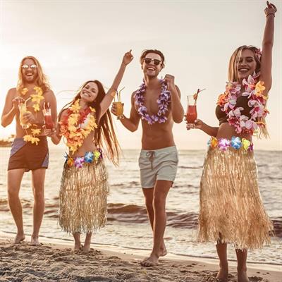 Hawaii Tarzı Hula Eteği – 60 cm Hasır Naturel Etek (3936)