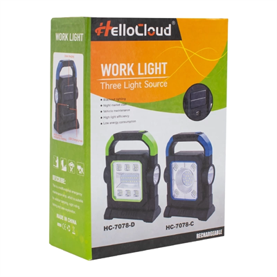 HC-7078-C 3 Çalışma Modlu Cob Ledli Solar Taşınabilir Şarjlı Solar Lamba