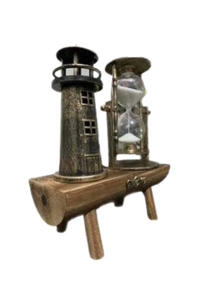 Hediyelik Kum Saati Retro Dekoratif Deniz Feneri Kum Saati