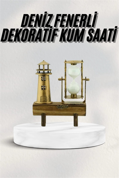 Hediyelik Kum Saati Retro Dekoratif Deniz Feneri Kum Saati