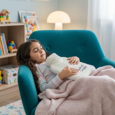 Hello Everyone Yazılı Kurdeleli Beyaz Peluş Sıcak Su Torbası 1 Lt – Yumuşak Kılıf, Uzun Süre Sıcak Tutan Termal Su Torbası (3936)