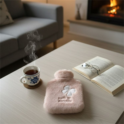 Hello Everyone Yazılı Kurdeleli Pembe Peluş Sıcak Su Torbası 1 Lt – Yumuşak Kılıf, Uzun Süre Sıcak Tutan Termal Su Torbası