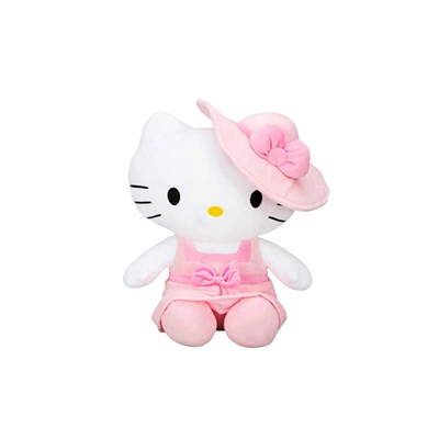Hello Kitty Şapkalı Peluş Oyuncak 36 cm - 1  Adet Stokta Olan Gönderilir