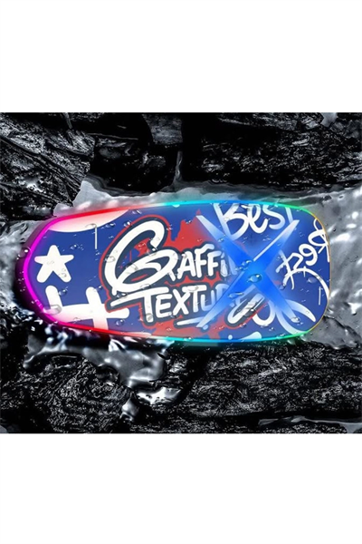 Helmet Graffiti Motor Kask Kulaklık Rgb Modlu Su Geçirmez 6.0 Bluetooth Intercom Yenı Model