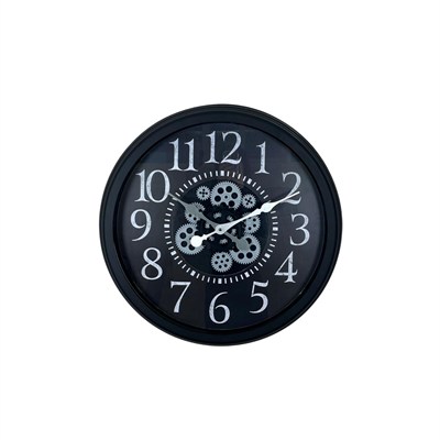 Heritage Black 60 Cm Çarklı Duvar Saati