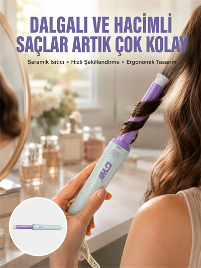 Hızlı Isınan, Kompakt ve Güvenli – Tüm Saç Tiplerine Uygun Kıvırma Cihazı Yeni Nesil