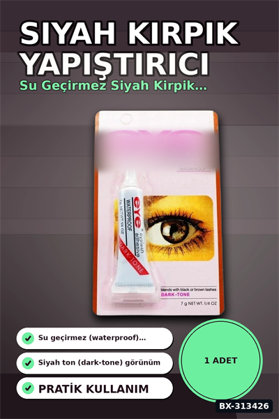 Hızlı Kuruyan Siyah Kirpik Yapıştırıcı 362 - Tek Şişe, Profesyonel Kozmetik Aksesuarı BX-313426
