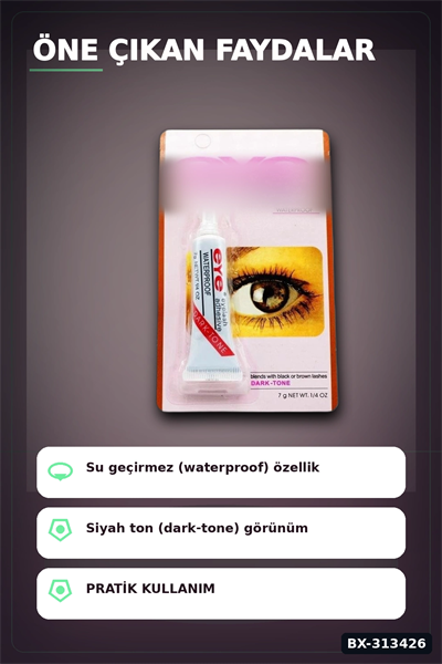Hızlı Kuruyan Siyah Kirpik Yapıştırıcı 362 - Tek Şişe, Profesyonel Kozmetik Aksesuarı BX-313426