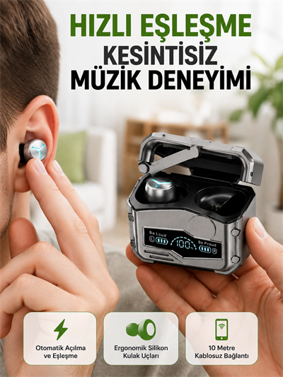 Hızlı Şarj Edilebilen Kablosuz Kulaklık – Uzun Süreli Kullanım için Tasarlandı (Kopya)