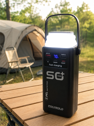 Hızlı Şarj Powerbank 50.000 mAh 4 Dahili Kablolu LED Aydınlatmalı Dijital Göstergeli Taşınabilir Batarya