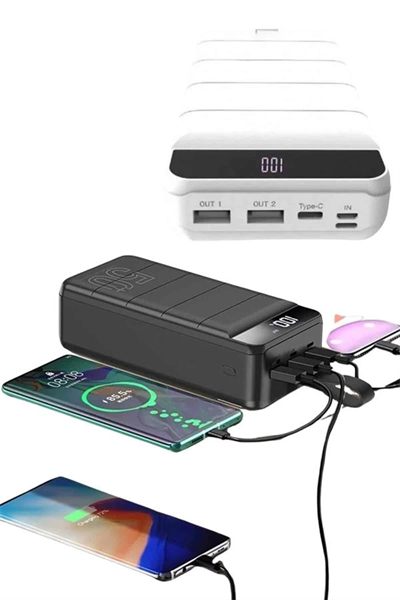 Hızlı Taşınabilir 50.000 Mah Powerbank Led Ekran Android ve İOS Uyumlu