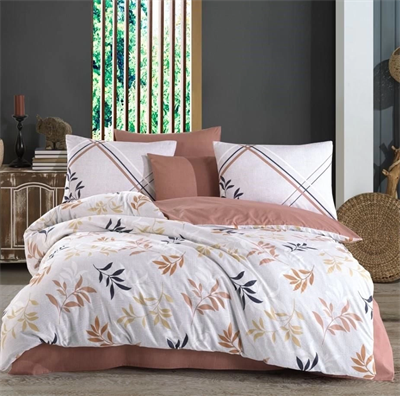 Hobby Çift Kişilik Ranforce Nevresim Takımı Belen Kahve