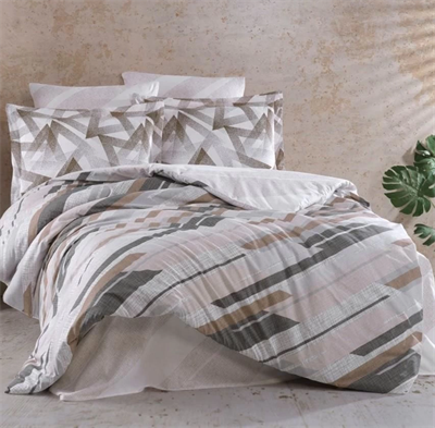 Hobby Çift Kişilik Ranforce Nevresim Takımı Stark Kahve