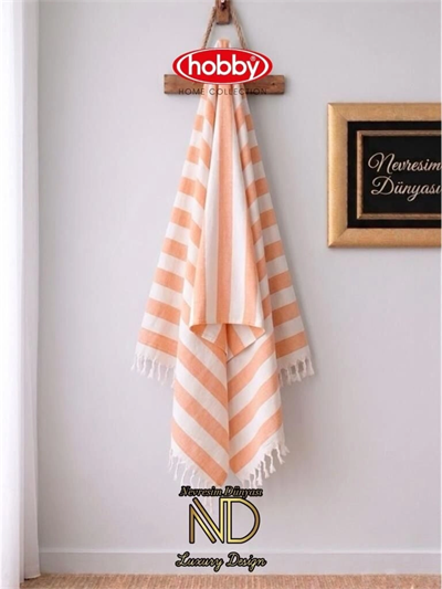 Hobby Stripe Somon Plaj Havlusu 70x140