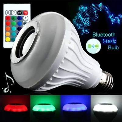 Hoparlör ve Led Lamba Uzaktan Kumandalı Ampül