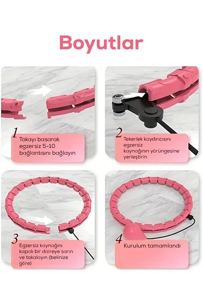 Hula Hoop Bel Bölgesi Ayarlanabilir,Akıllı bel İnceltme Çemberi