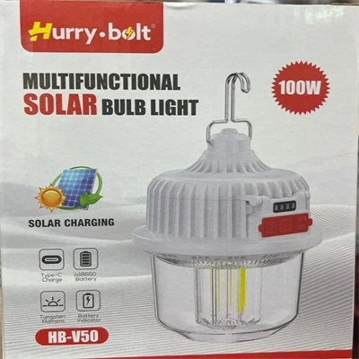 Hurry Bolt Hb-v50 100w Güneş Şarjlı Solar Lamba Kamp Bx40