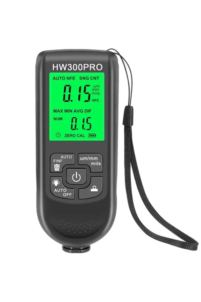 HW-300PRO Oto Boya Kalınlık Ölçer 0-2000µm Fe & NFe Kaplama Kalınlık Test Cihazı