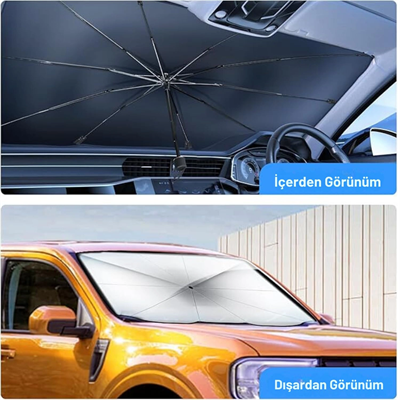 Hyundai i30, Ford Fiesta, Seat Ibiza, Renault Clio, Dacia Duster Uyumlu Oto Şemsiye