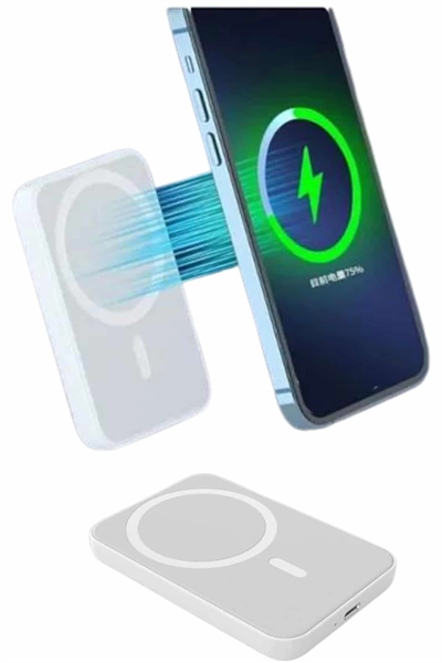 İOS Uyumlu Magsafe Kablosuz 15w Şarj Powerbank Magesafe