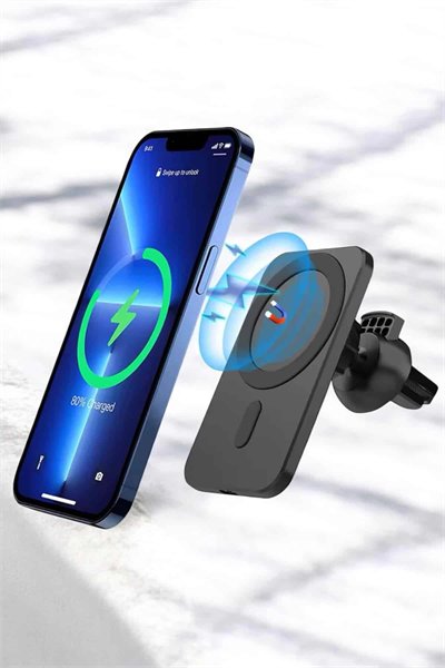 İOS Uyumlu Manyetik Tasarım Magsafe İphone 12/13/14/15 araç şarjı