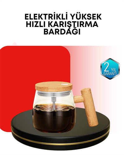 IP6 Su Geçirmez Şarjlı Kupa – 3D Karıştırma, Sabit Sıcaklık, 400 ml