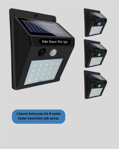 IP65 Dayanıklı Solar Enerjili Dış Cephe Aydınlatma