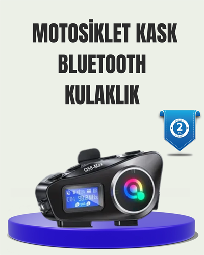 IP65 Suya Dayanıklı Kask Bluetooth Kulaklık LCD Ekranlı