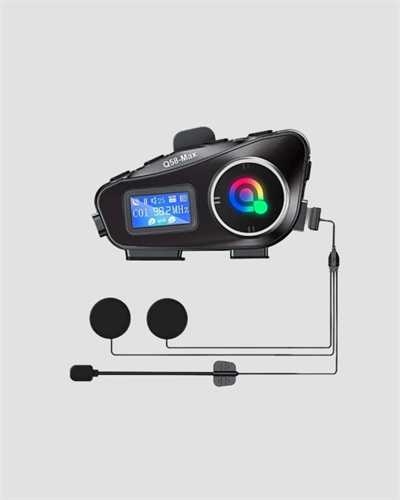 IP65 Suya Dayanıklı Kask Bluetooth Kulaklık LCD Ekranlı